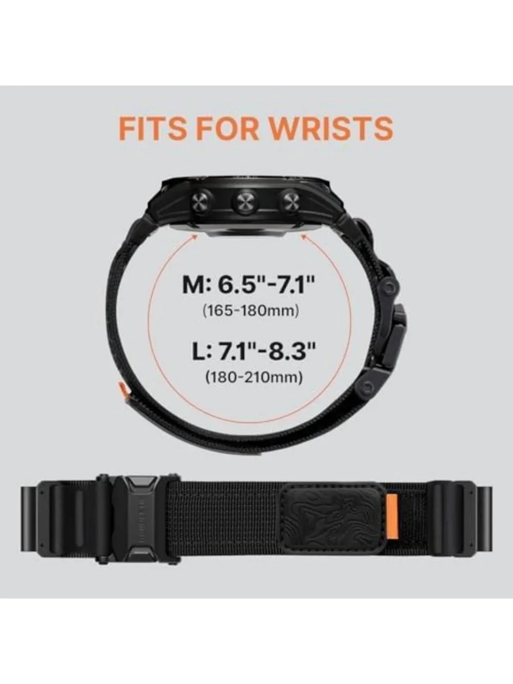 Magnetic Nylon Watch Band for Garmin, Quick Fit 22mm, Adjustable & Stylish